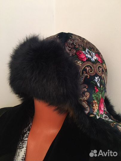 Шапка ушанка мех кролика