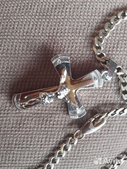 Цепочка с крестом,мужская