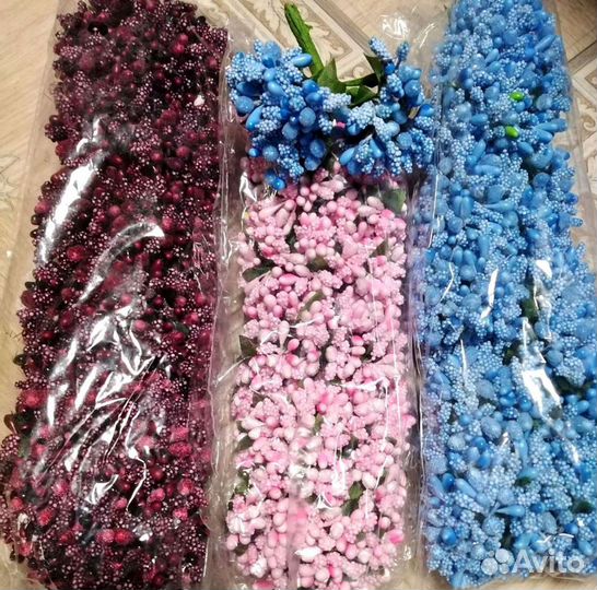 Тычинки, листики, розочки, звёздочки