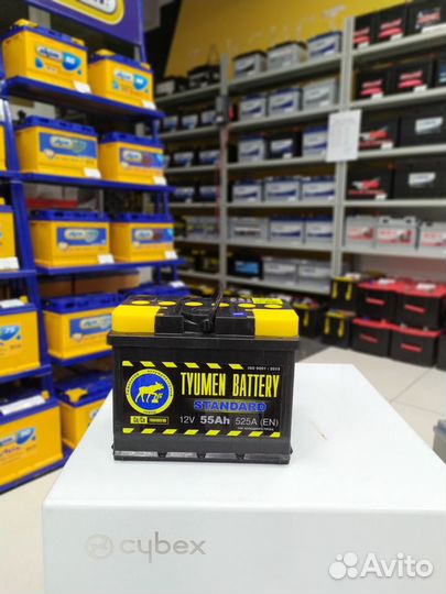 Аккумулятор 55Ah Тюмень 525А прямой полярности