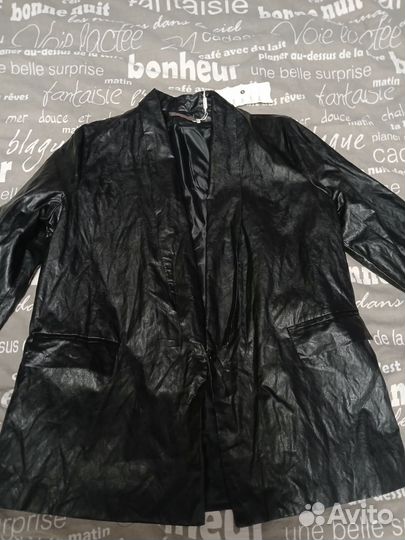 Кожаный пиджак женский 50 52 размер