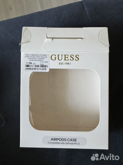 Чехол Guess для Airpods Pro 2 розовый