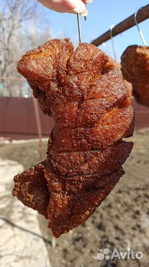 Курдюк горячего копчения