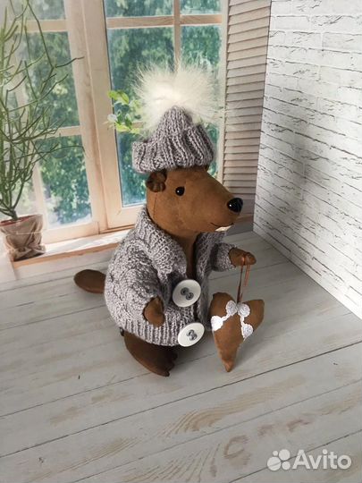 Сувенир Бобр кофейный