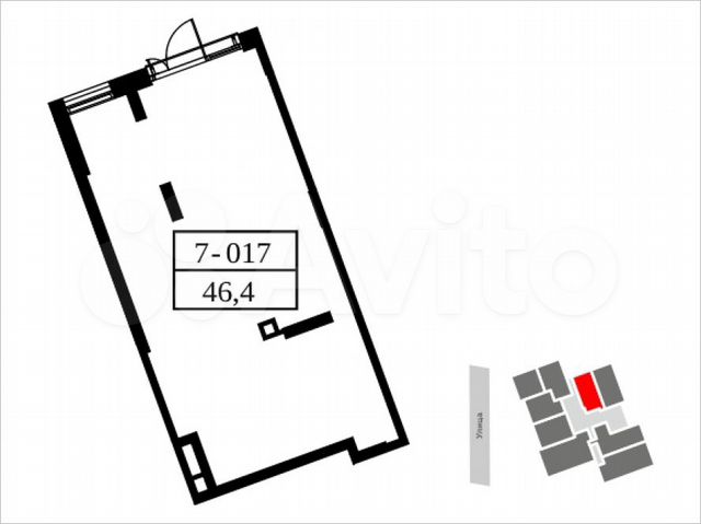 Аренда, торговое помещение, площадь 46.6 кв.м