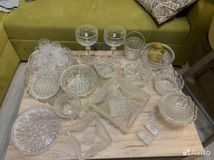 Хрустальная посуда салатник конфетница вазочка