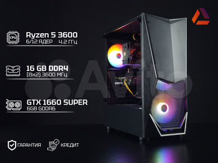 Игровой пк Ryzen 5, GTX 1660 Super, DDR4, NVMe