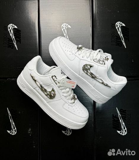 Кроссовки Nike Air Force 1 Low Molten Metal белые