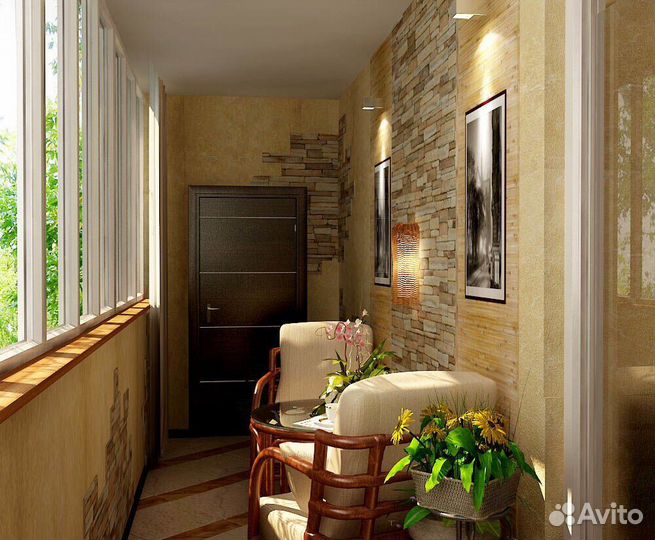 Отделка балкона под ключ в Красноярске Арт. 38