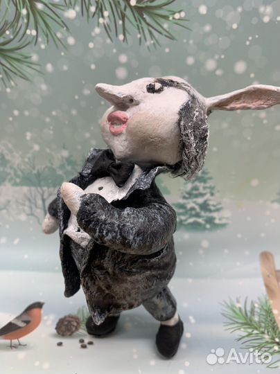 Ватные елочные игрушки