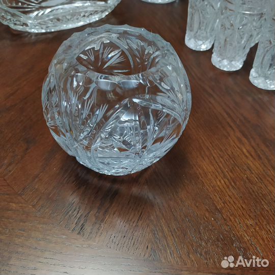 Ваза шар, хрусталь СССР
