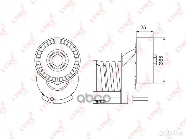 Ролик натяжной приводного ремня PT3105 lynxauto