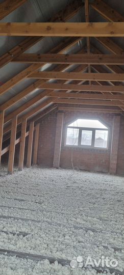 Утепление дома эковатой