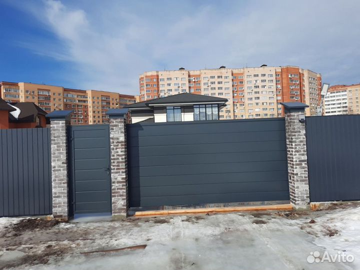 Откатные ворота под ключ