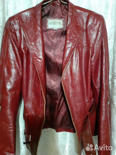 Куртка кожаная женская 48
