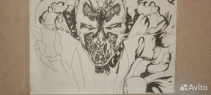 Spawn рисунок/ картина/ маркером, А0