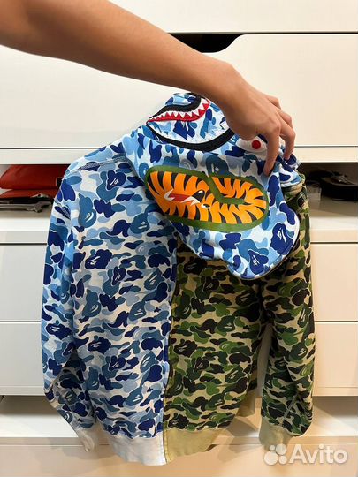 Зип худи bape shark