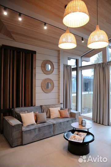 Дом из клееного бруса готовый к приезду хозяев