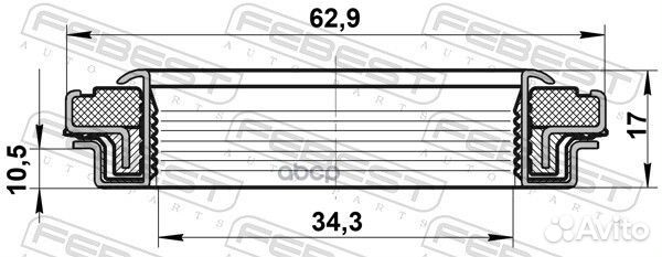 Сальник привода 34.3X62.9X10.5X17 95RCW36621017
