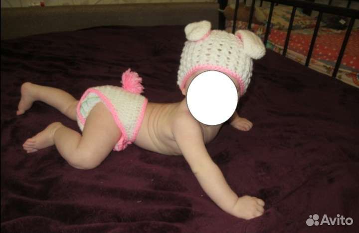 Костюм зайчика для фотосессии малышки (р-р 50-68)