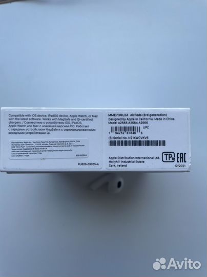 Беспроводные наушники apple airpods 1 шт левый