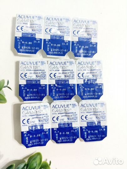 Линзы acuvue oasys -8 новые