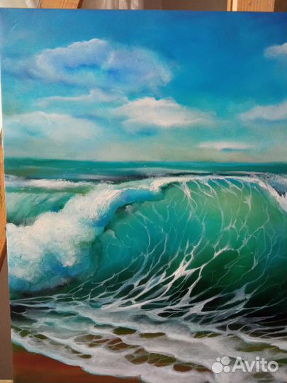 Картина маслом на холсте море. Морской пейзаж