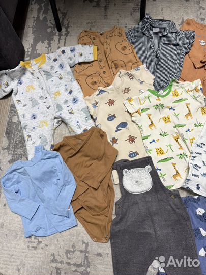 Вещи пакетом на мальчика 62 68 74