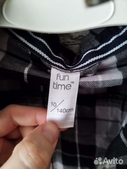 Рубашка для мальчика в клетку стиляга 140