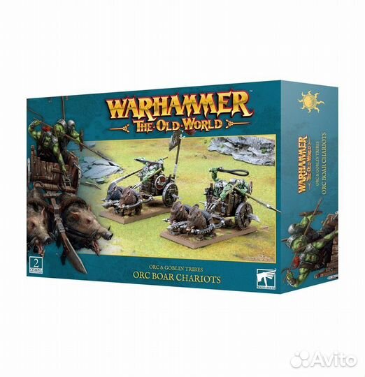 Набор миниатюр для моделирования Warhammer the Old World - Orc & Goblin Tribes: Orc Boar Chariots