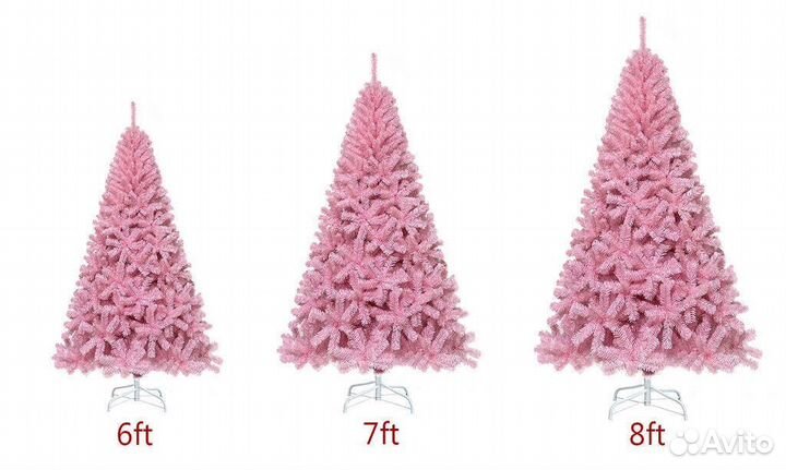 6-8 футов розовая новогодняя елка премиум-класса