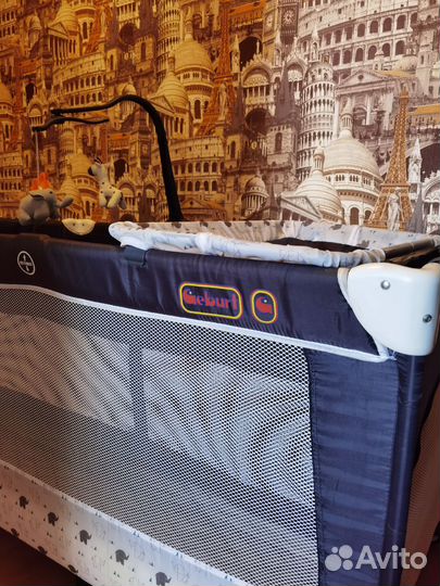 Детская кровать манеж с матрасом
