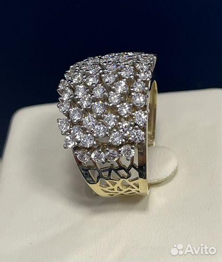 Золотое кольцо с бриллиантами 585 пробы