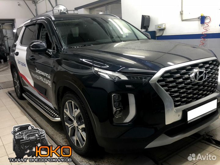 Защита порогов Hyundai Polisade