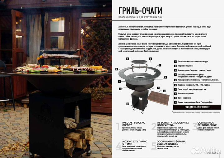 Мангал Гриль стол Монблан