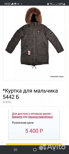 Парка (куртка) зимняя