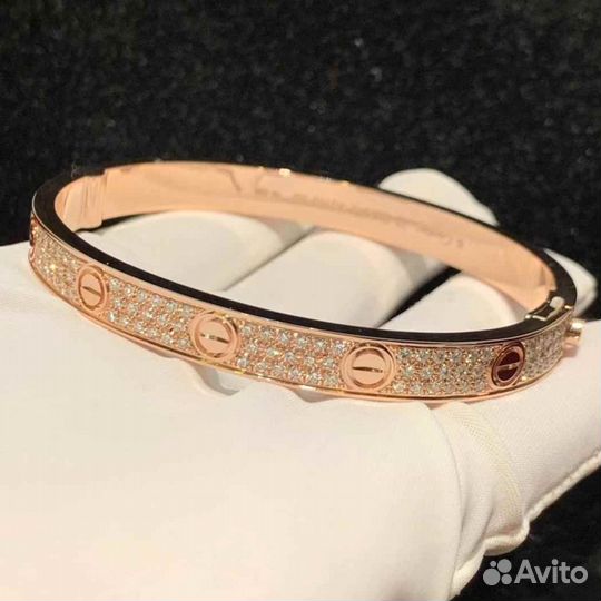 Cartier золотой браслет с бриллиантами