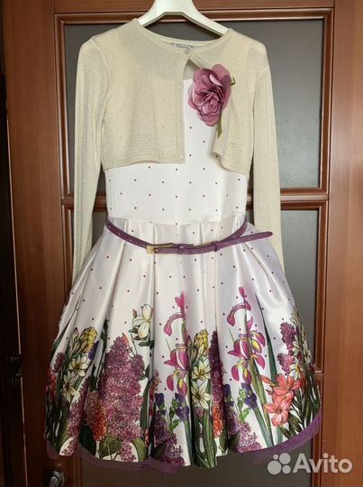 Нарядное платье на 6-8 лет с кофточкой Mayoral