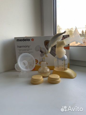 Молокоотсос ручной medela двухфазный+бутылочки+сос