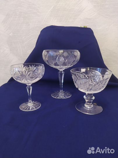 Ваза на ножке хрусталь