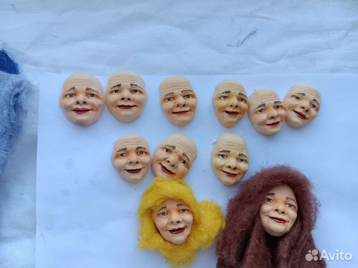 Личики для ватных игрушек