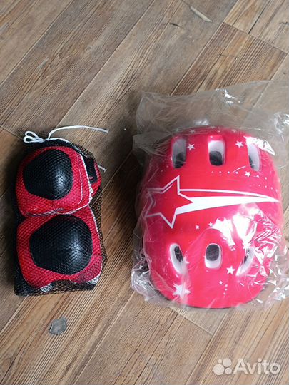 Защита с шлемом для велосипеда, роликов, самоката