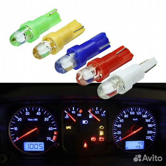 Лампа светодиодная T5 1,2W 1 диод 12V без цоколя