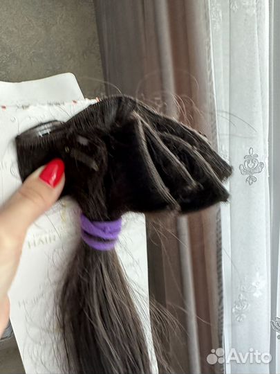 Волосы на заколках 60 см