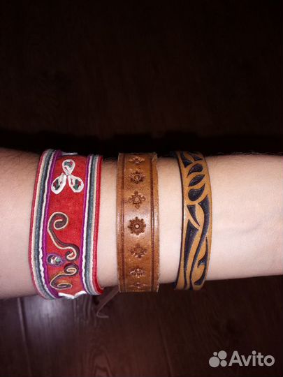 Браслеты кожаные