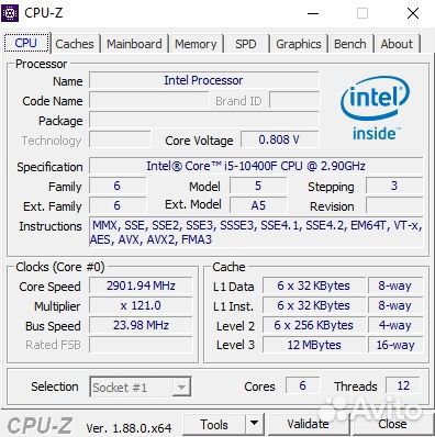 Сборка на Intel Core i5-10400F