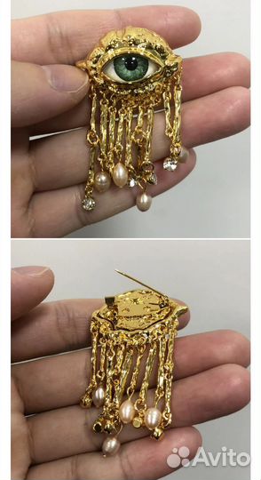 Серьги, кольца, брошь в форме глаз