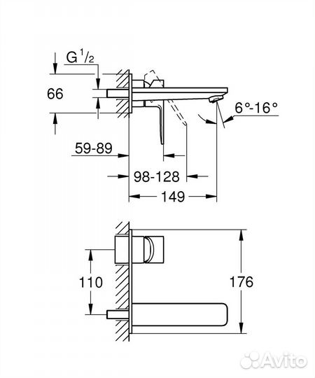 Смеситель для раковины Grohe Lineare New 19409001