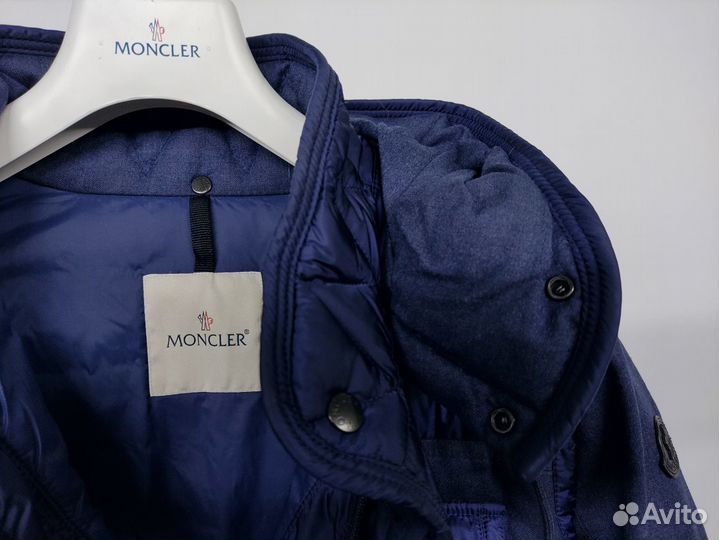 Moncler Ryan Blue Hooded Down Jacket Size M