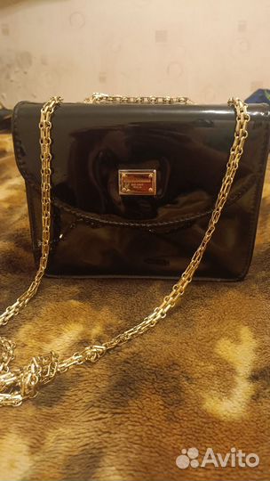 Сумка женская лаковая черная